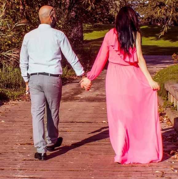 Feeling Fun Off Shoulder Maxi Dress - Neon Pink - Picture 3 of 5